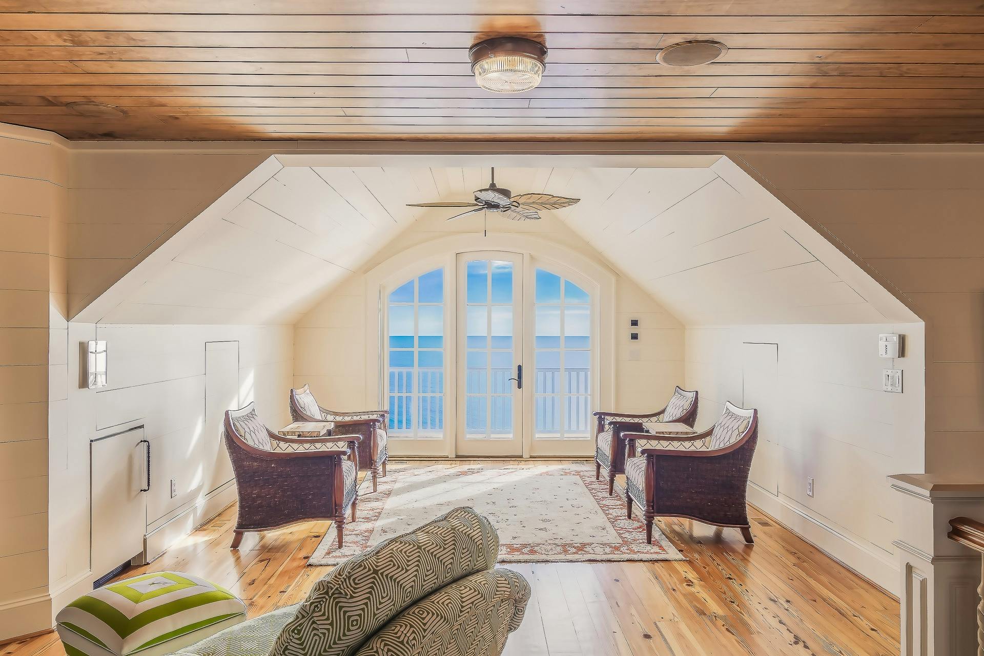 Custom oval window door frame look out.